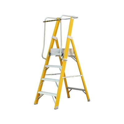 Bear 300 Lbs 6 Feet FRP Insulated Step Ladder with Platform for Electrician Worker