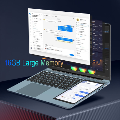 15.6" + 7" Double Screen NoteBook Computer Intel Celeron Processor N5095 Dual Screen Laptop Gaming Business Laptops