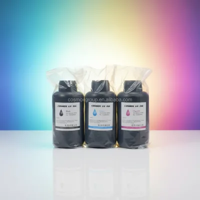 UV Faux Embroidery Ink CMYKWV 1000ml for 3D TPU Label/Embroidery Sticker Printing with Uv 3D Embroidery Puff Dtf Printer