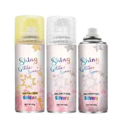 Factory Hot Sell Face Glitter Spray Dry Quick Hair Body Glitter Spray for Face