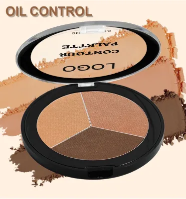 Wholesale OEM Moisturizing Long-lasting Vegan Contour Palette Private Label Vegan 8-color Contour Powder R 3 in 1 Colors Makeup