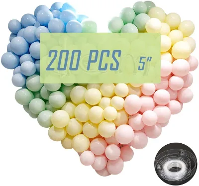 5" Macaron Pastel Latex Balloons 200pcs/Bag Wedding Birthday Party Decors Garland Arch Kit Gift Toy Party Dots