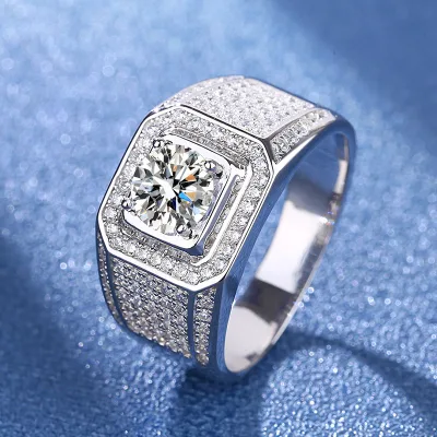 The Latest Silver-Plated Ring Design Luxury Men's Ring Model Wedding Ring Wholesale