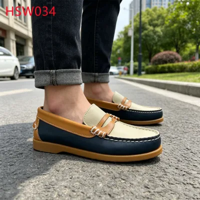 LXG,daily Collocations Patchwork Color Upper Kids/adult Boat Shoes Mask Design Continental Style Hua Singh Penny Shoes HSW034