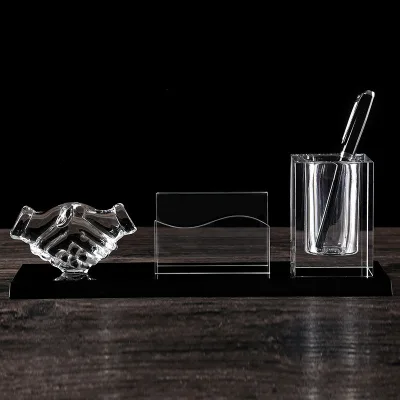 3D Laser Engraved Solid Crystal Rectangle Block Paperweight Unique Gift