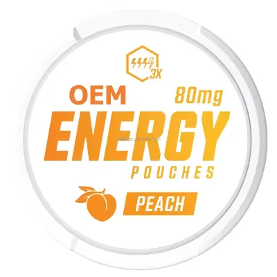 Popular Organic OEM ODM Supply PVC Eco-friendly Food Grade 20 Pouches Per Can Energy Drink Alternative Oral Pouches E Free