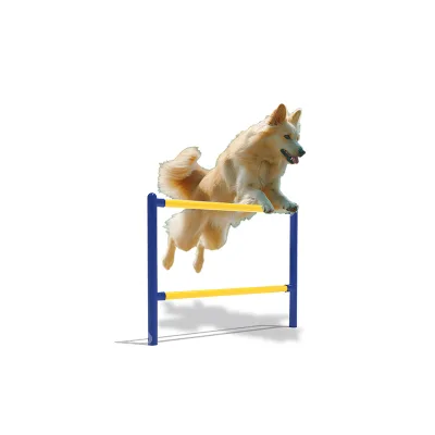 Factory Direct Double Pole Dog Jumping Training Kit Agility Training Equipment for Dogs for Shopping Mall Use