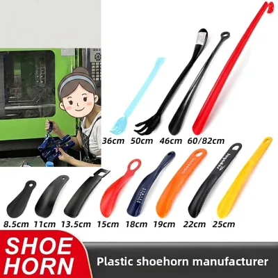 Factory OEM Plastic Shoehorn Long-Handled Compact Household Shoe Lifter Convenient Logo for Lazy Users