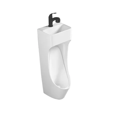 Wall-mounted Urinal with Washbasin for Men Water-Saving Ceramic Urinal