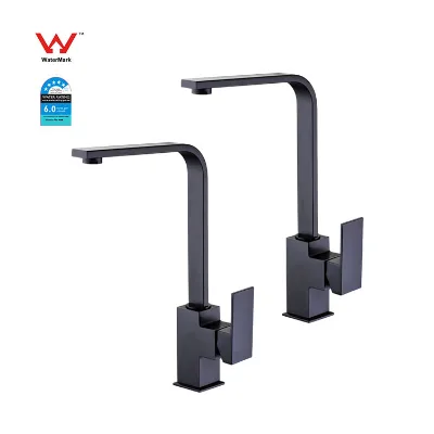 Modern Kitchen Faucet with Matte Black Finish Single-handle Control and High-curve Spout to Improve Kitchen Workflow Efficiency