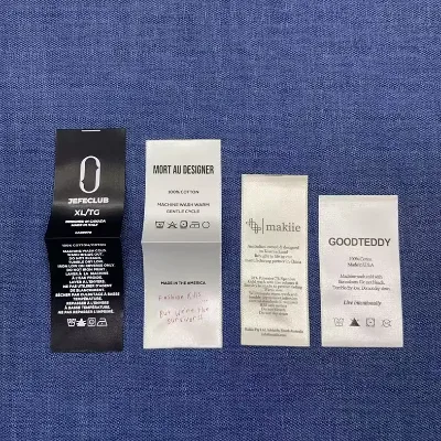 High Quality Fast Customizable Printed Care Labels Washable Care Labels for Clothes Fabric and T-Shirts