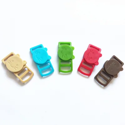 10MM MeeTee-Adjustable Plastic Buckle Pet Collar Quick Release Safety Buckles Head Shape for Cat Colllars