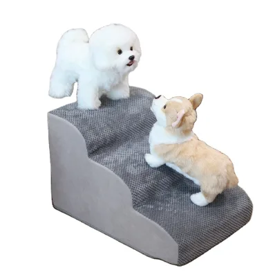 Pet Stairs Dog Climbing Ladder Bed Sofa Ramp Foam Steps Small Older Cats Dogs Auxiliary Ladder Removable and Washable