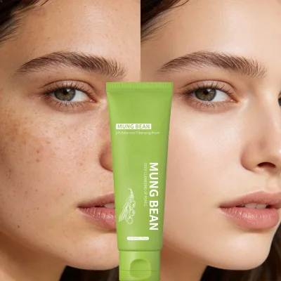OEM Natrual Vegan Hyaluronic Acid Acne Cleanser Centella Mung Bean Cleanser Face Wash Facial Cleanser
