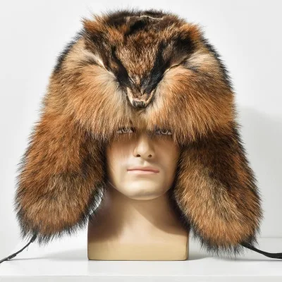 New Stylish Warm Hats for Women Natural Fox Fur Top Hat Real Fur Trendy Fluffy Tail Winter Hats