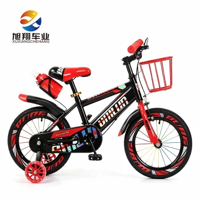 Children Learning Bike MTB Style Handlebar Metal Front Basket Water Bottle Holder Reflective Mudguard Pattern Tire