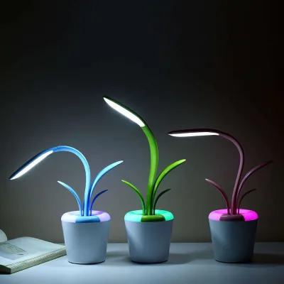 Night Reading Study Desk Light Plant Shape Design Bedside Lamps Home Decor Table Lamp for Study