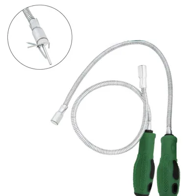 Strong Magnetic Pickup Tool Metal Flexible Pick up Tool Suction Bar Magnet Spring Grip Grabber for Screws Parts Finder
