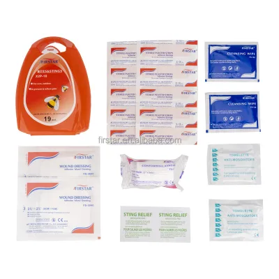 Mini Insect Bite & Sting First Aid Kit Portable Bug Relief Emergency Supplies for Camping Hiking Garden Outdoor Activities