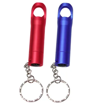 Multifunctional Bottle Opener Keychain With LED Torch and Carabiner Clip for Outdoor Camping