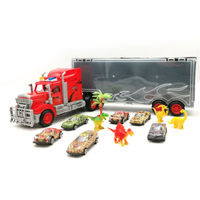 Super Transport Container Truck Carrier Toy Plastic Transporter/case Car Alloy Wheels Diecast Model Car