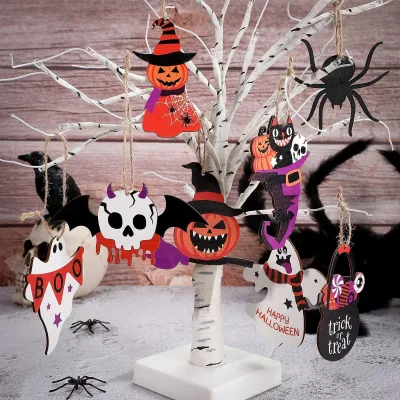 24 Piece Halloween Christmas New Style Chinese Kids' Party Decorations Includes Pumpkin Witch Hat Easter Decorations Home