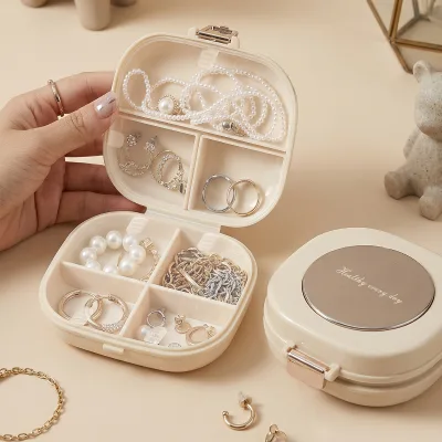 Large Capacity for Medicine & Jewelry Sealed Double-Layer Pill Box Portable Organizer  Selling Plastic Jewelry Organizer   Boxes