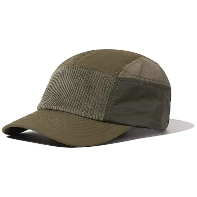 OEM Custom High Quality 5 Panel Waterproof Canvas Camper Hat Quick Dry Fitted Outdoor Camping Fishing Sport Running Hat