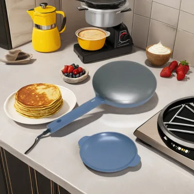 Wholesale Electric 8 Inch Hand Roti Crepe Pancake Maker Non-Stick Coating Energy Saver Professional Portable for Household Hotel