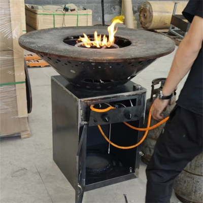 Commercial Barbecue Grill Burn Pit With Barbecue Grill Multifonctional Charcoal and Gas Bbq Grill