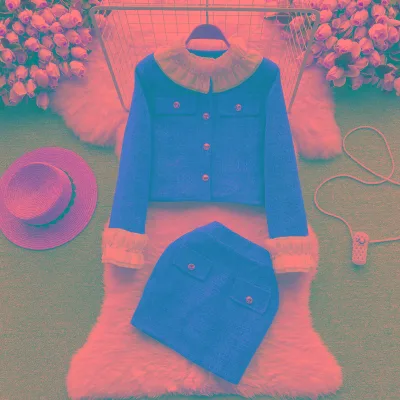 Elegant -Piece Sets for Women Cardigan + Skirt Age Reduction Two-Piece Set