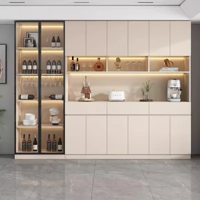 Display Cabinet Wine Cabinet in Living Room Display Shelves Sideboard Cabinet Commercial Home Large Space Wine