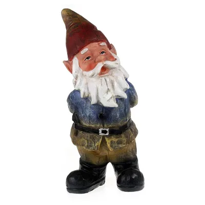 Traditonal Curious Gnome Garden decoration, garden gnome