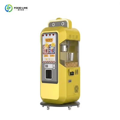 Waterproof Control Panel Anti Collision Frame Outdoor Indoor Available Popcorn Vending Machine