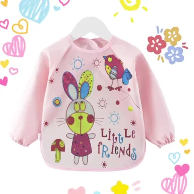 Children's Coverall Waterproof Apron BPA Custom Sleeved Baby Bibs Bibs Infant Painting Clothes Reversible Clothes Infant Bibs