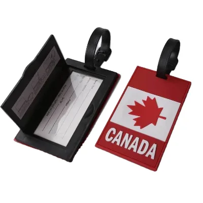 Wholesale Personalized Custom Logo 3D Silicone Suitcase Labels Travel Soft PVC Luggage Tags Leather Baggage for Advertising