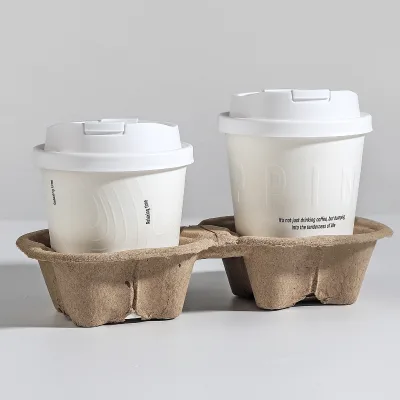 Reusable Eco-Friendly Food Grade Double Wall Paper Coffee Cup Lid with Custom Logo Microwave Safe Takeout Cup