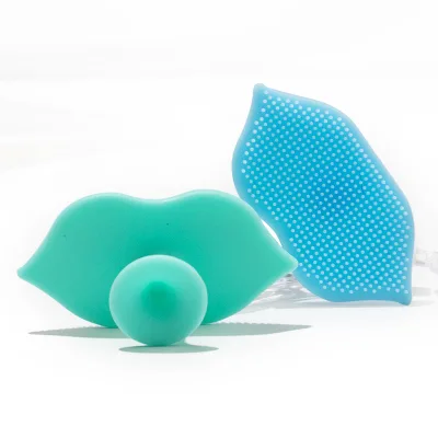 Silicone Lip Brush with Suction Cup Soft Hair Face Brush to Remove Blackheads Exfoliating Cleanser
