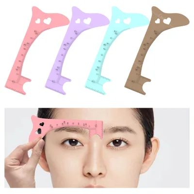 3 in 1 Factory Price Multifunctional Silicone Ruler for Eyeliner Lip Fit All Face Shapes Makeup Eyebrow Ruler