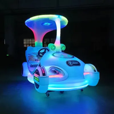 Outdoor and Indoor Riding Remote Control Children's Bumper Cars With Shed Glowing All Over Car