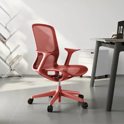 OEM Modern Ergonomic Executive Office Chair with PU Leather Stainless Steel Base Adjustable Armrest-Luxury Mesh Design