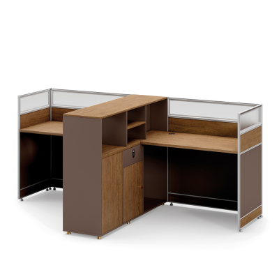 Work Station Office Center 2 Person Computer Desk Modern Office Desk for Two People Office Melamine Partition Desk