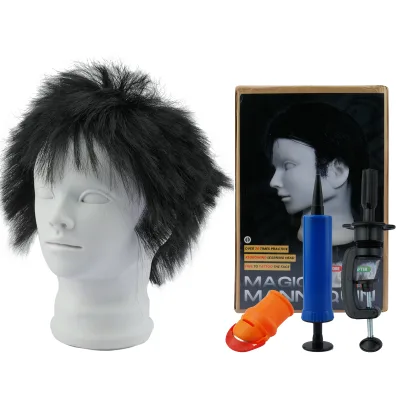 CestoMen 24cm Training Mannequin Head with Stand-Durable Plastic Hair Styling Practice Tool for Boys