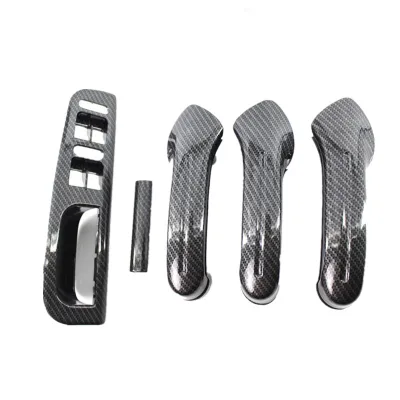 Carbon Fiber Front Rear Left Right Door Handle Set Replacement For Volkswagon VW Bora Golf 4 MK4 Jetta