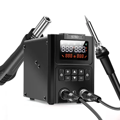 Factory-Direct Supply 978D Hot-Air Rework Station Lead-Free Soldering Iron Combo; Mobile-Phone Repair Welding Workstation Made