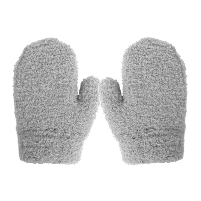 Winter Soft Comfortable Cool Protection Warmth Half Velvet Knitted Gloves Plush Furry Mitten for Kids