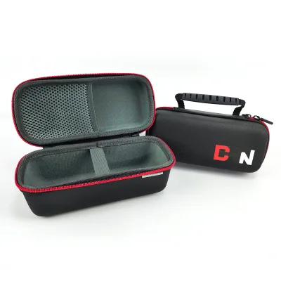 Custom Waterproof Shockproof Speaker Storage Case Black Hard Shell EVA Speaker Audio Carrying Case