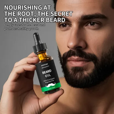 Wholesale OEM Private Label Natural Plants 100% Regrowth Beard Men Care Refreshing Beard Oil