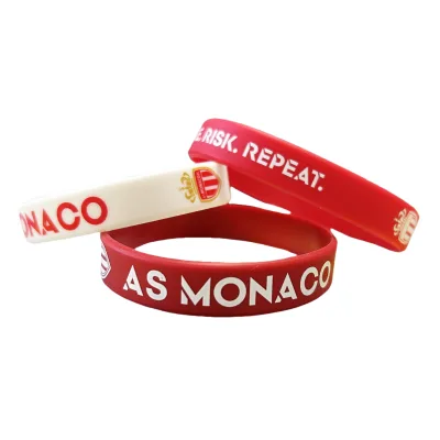 Custom World Football Cup Monaco Football Club Team Silicone Waterproof Bracelets with Customized Logo for Fans Souvenir