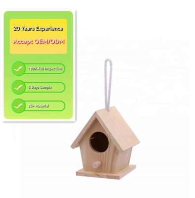 Factory Customize Outdoor Garden Wooden Bird Nest Breeding Nest Bird House